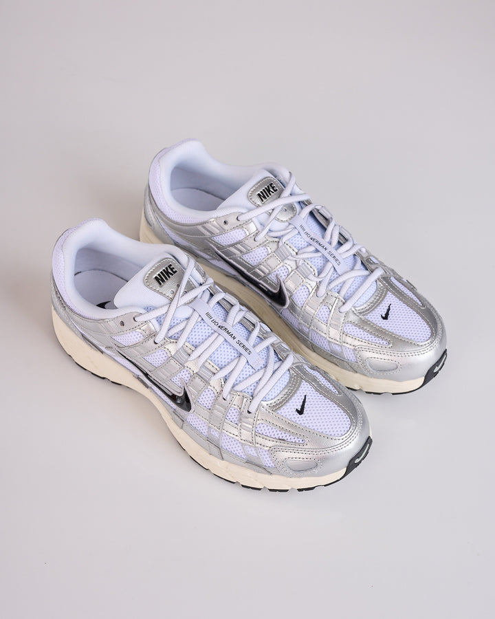 Nike P-6000 White Black-Metallic Silver-Flt Silver CD6404 105