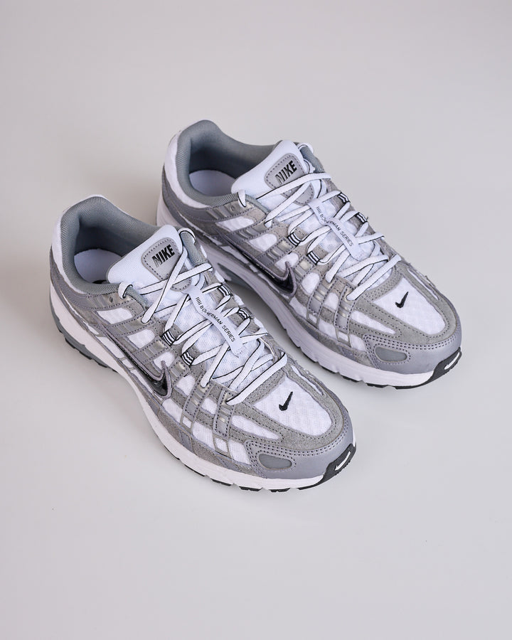 Nike P-6000 White Black-Mtlc Cool Grey-Cool Grey