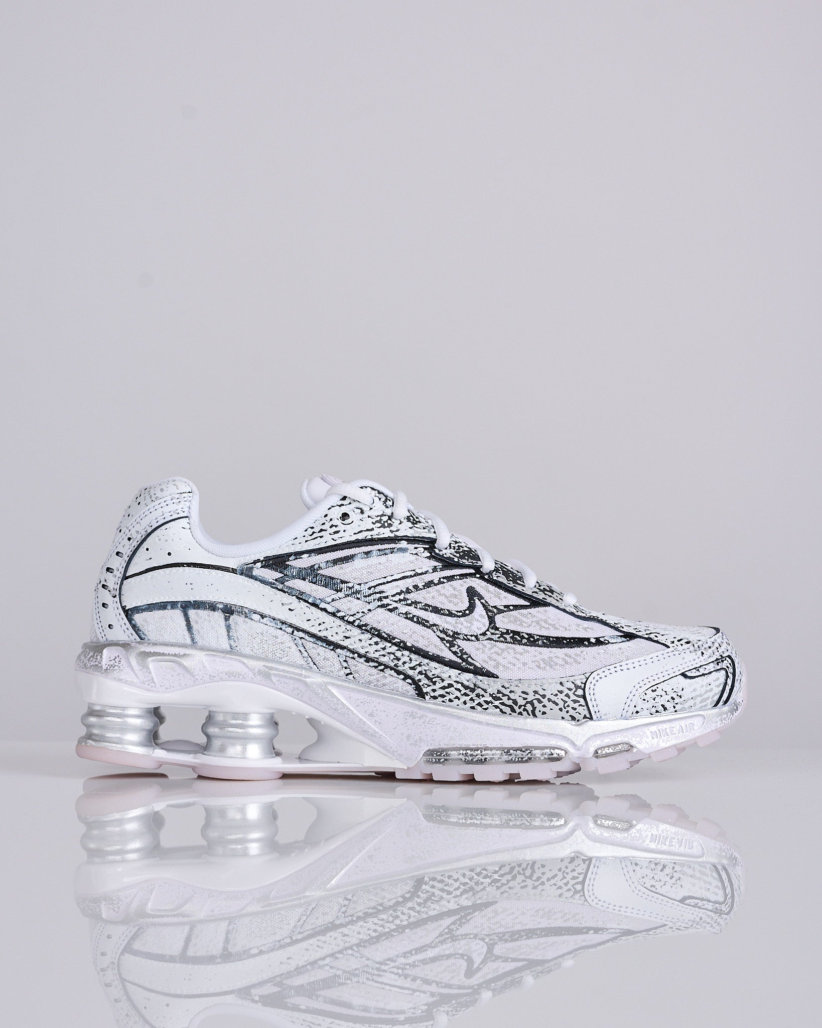 Nike Shox Ride 2 White Metallic Platinum-Black-Flt Gold