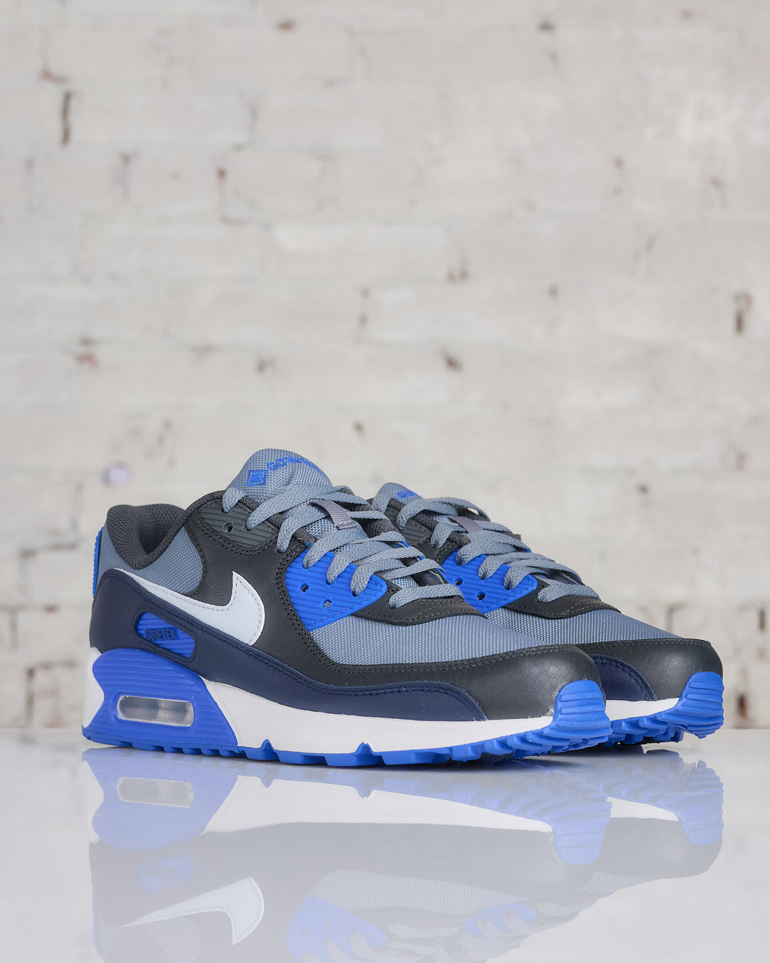 Grey Air Max 90 Blue Black White Nike Air Max 90 Sneakers Grey