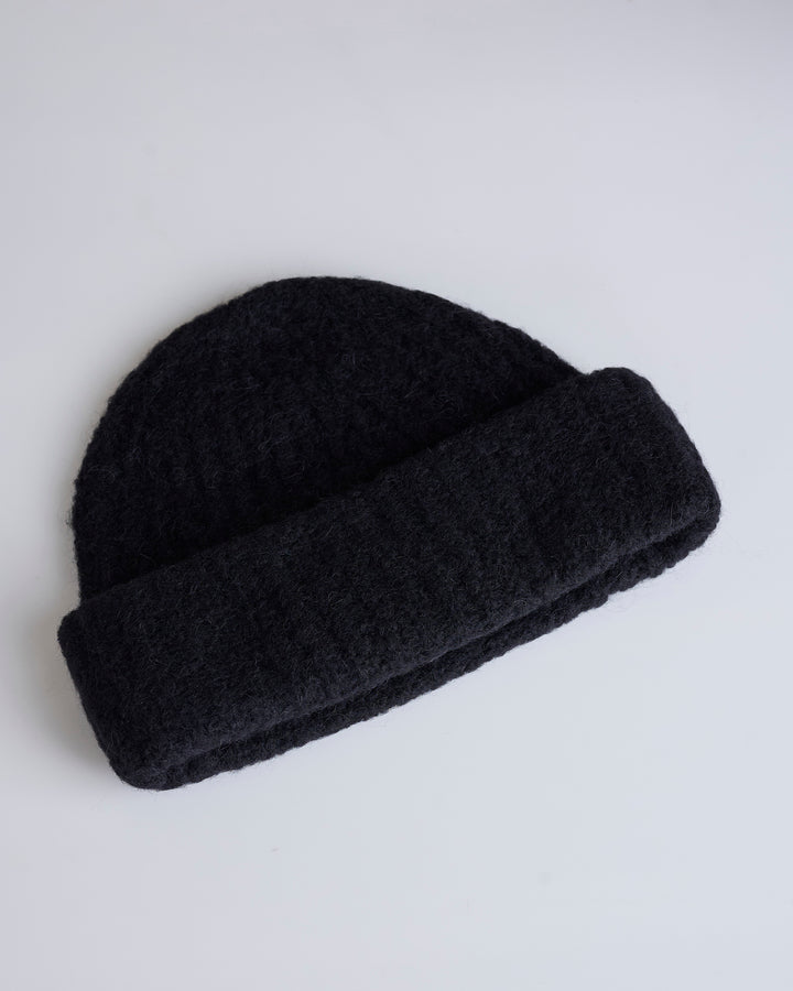 Norse Projects Alpaca Wool Short Beanie Black