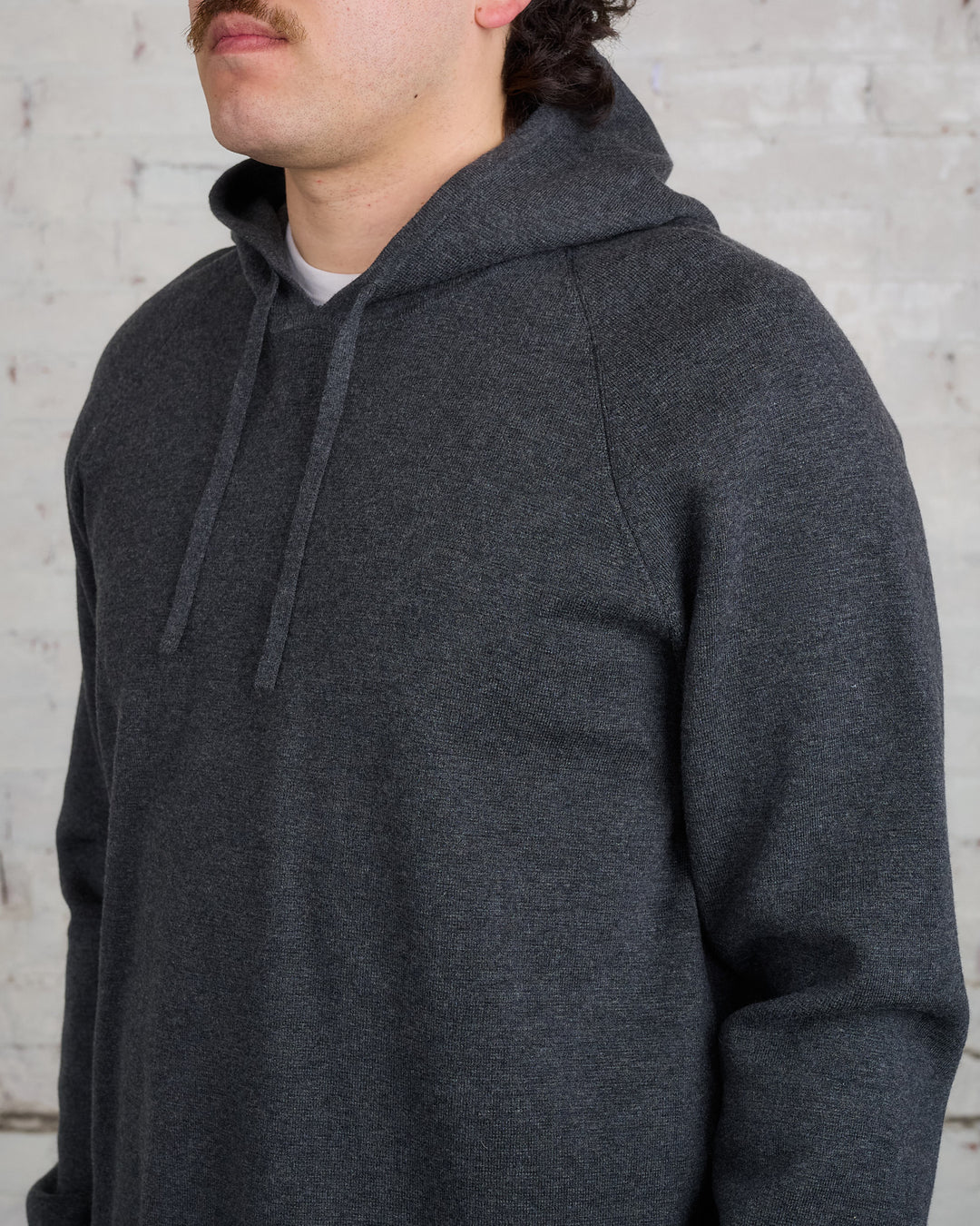 Norse Projects Axel Merino Cotton Milano Hoodie Dark Grey