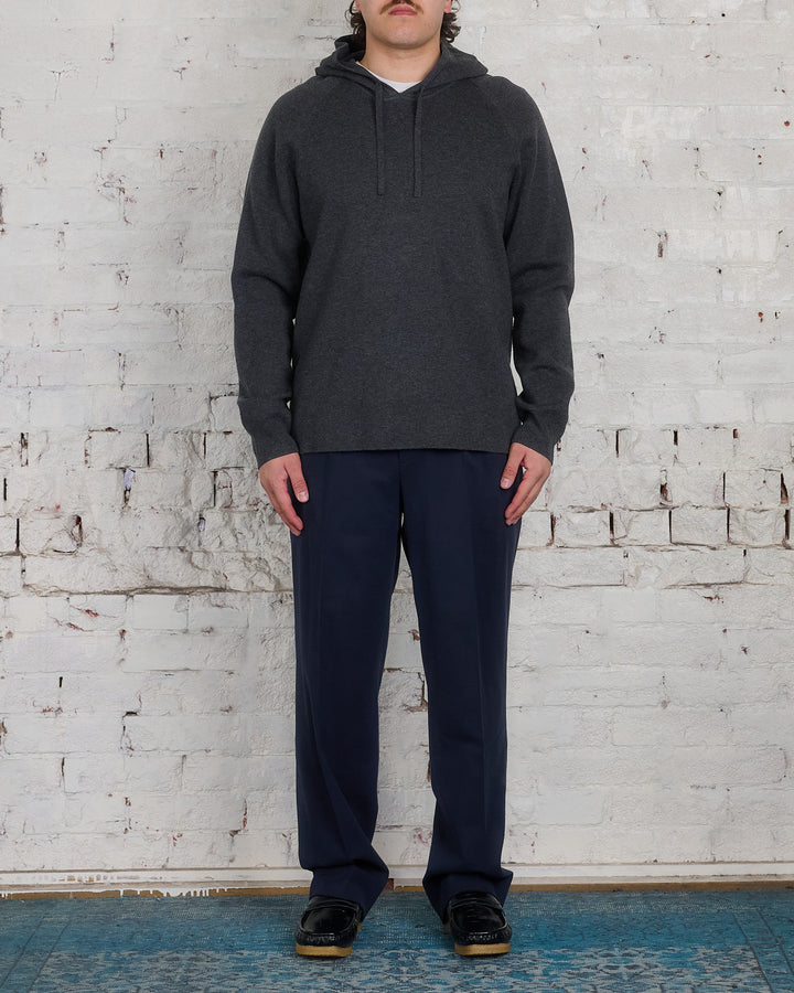 Norse Projects Axel Merino Cotton Milano Hoodie Dark Grey