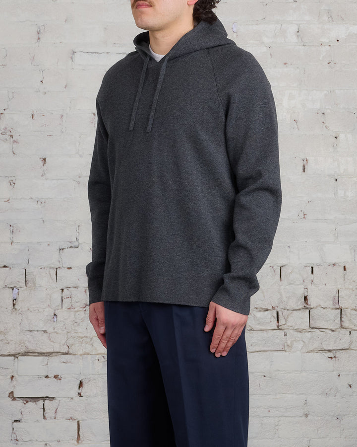 Norse Projects Axel Merino Cotton Milano Hoodie Dark Grey