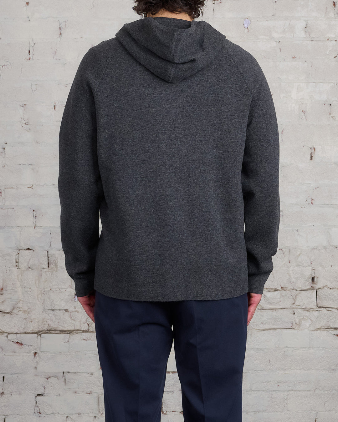 Norse Projects Axel Merino Cotton Milano Hoodie Dark Grey