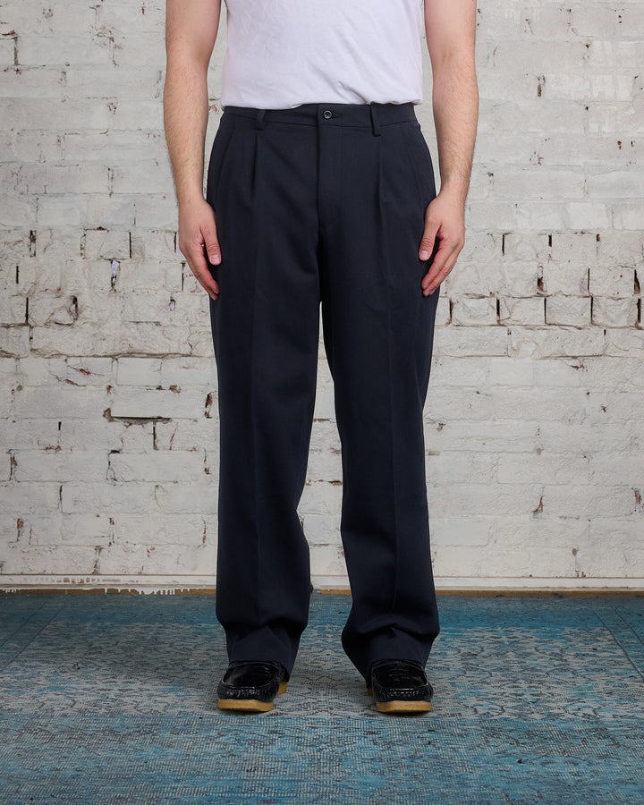 Norse Projects Benn Relaxed Cotton Wool Trouser Black