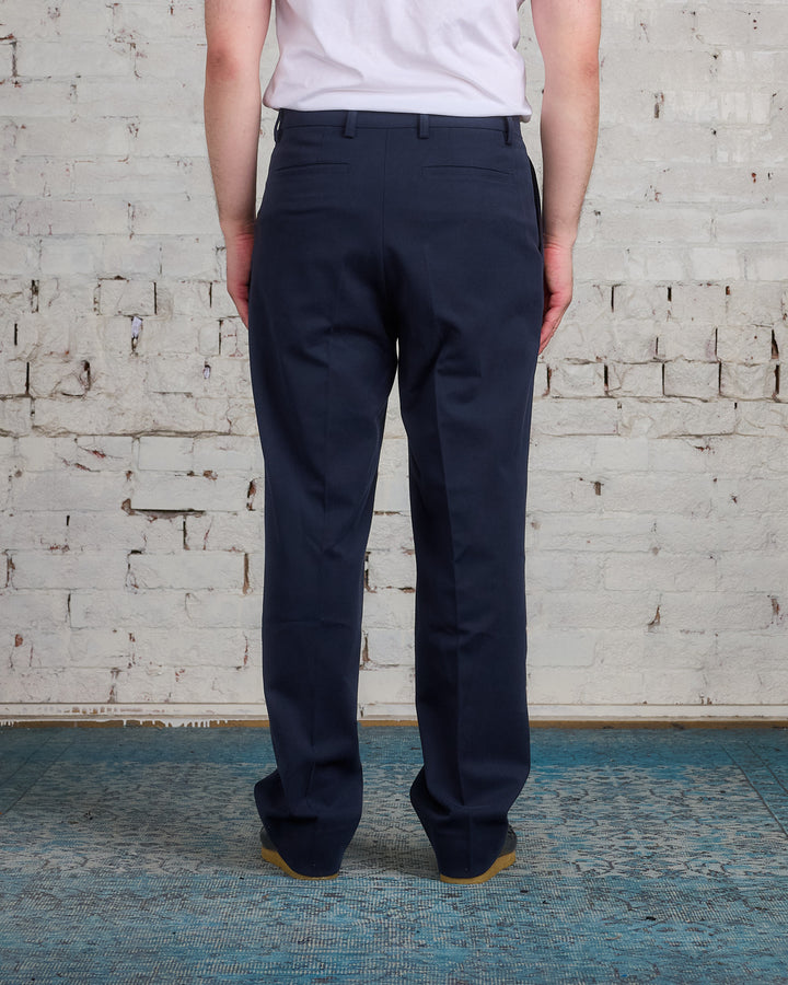 Norse Projects Benn Relaxed Cotton Wool Trouser Dark Navy