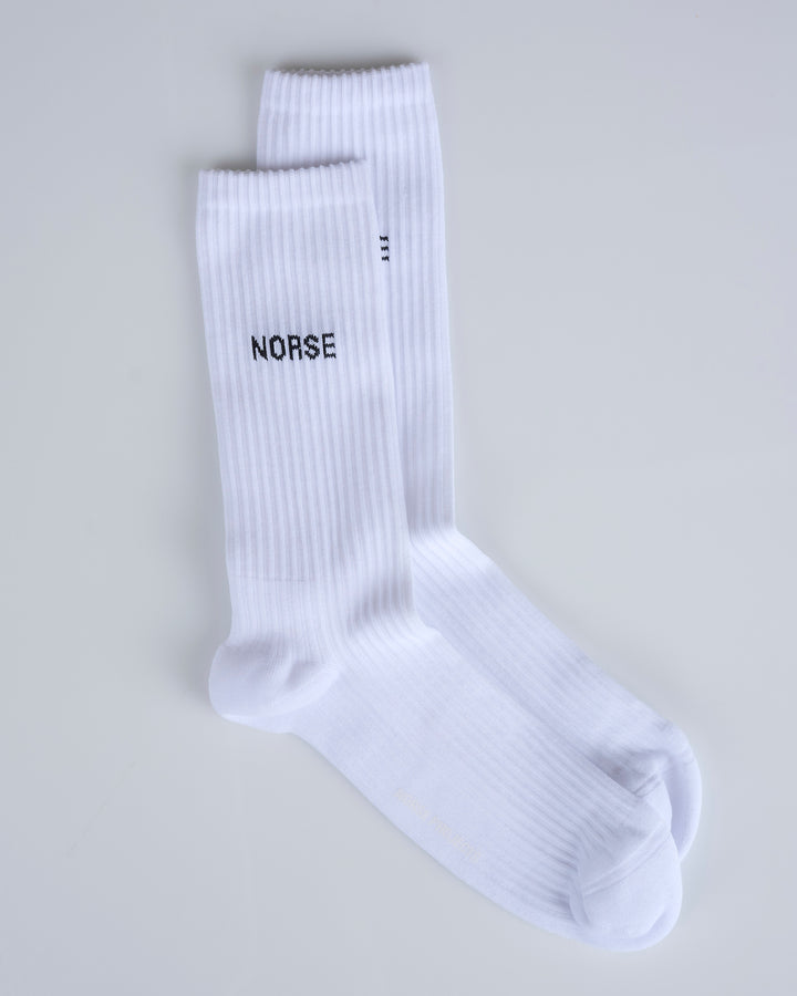 Norse Projects Bjarki Sock Logo White