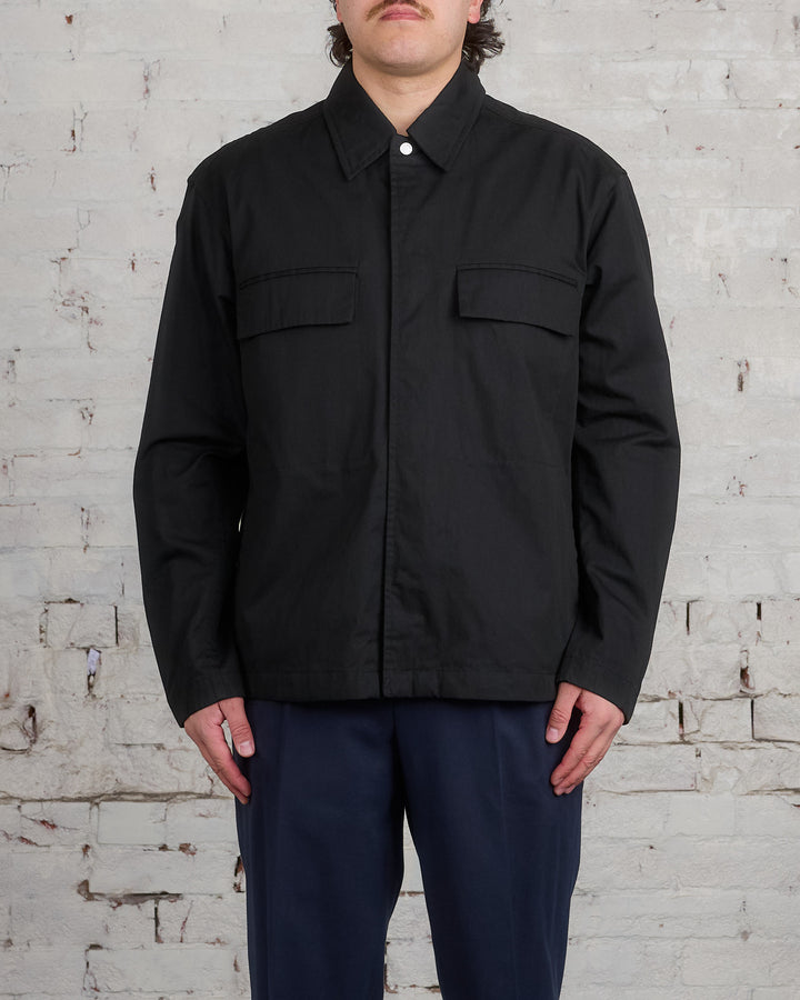 Norse Projects Felle Fine Broken Twill Overshirt Black