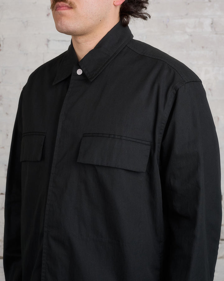 Norse Projects Felle Fine Broken Twill Overshirt Black