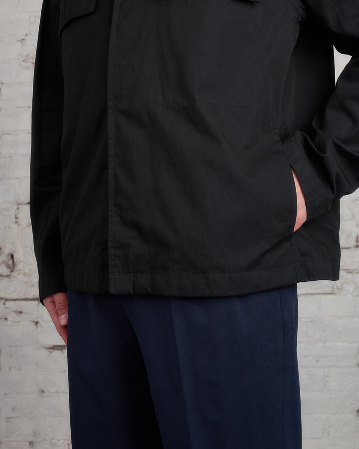 Norse Projects Felle Fine Broken Twill Overshirt Black