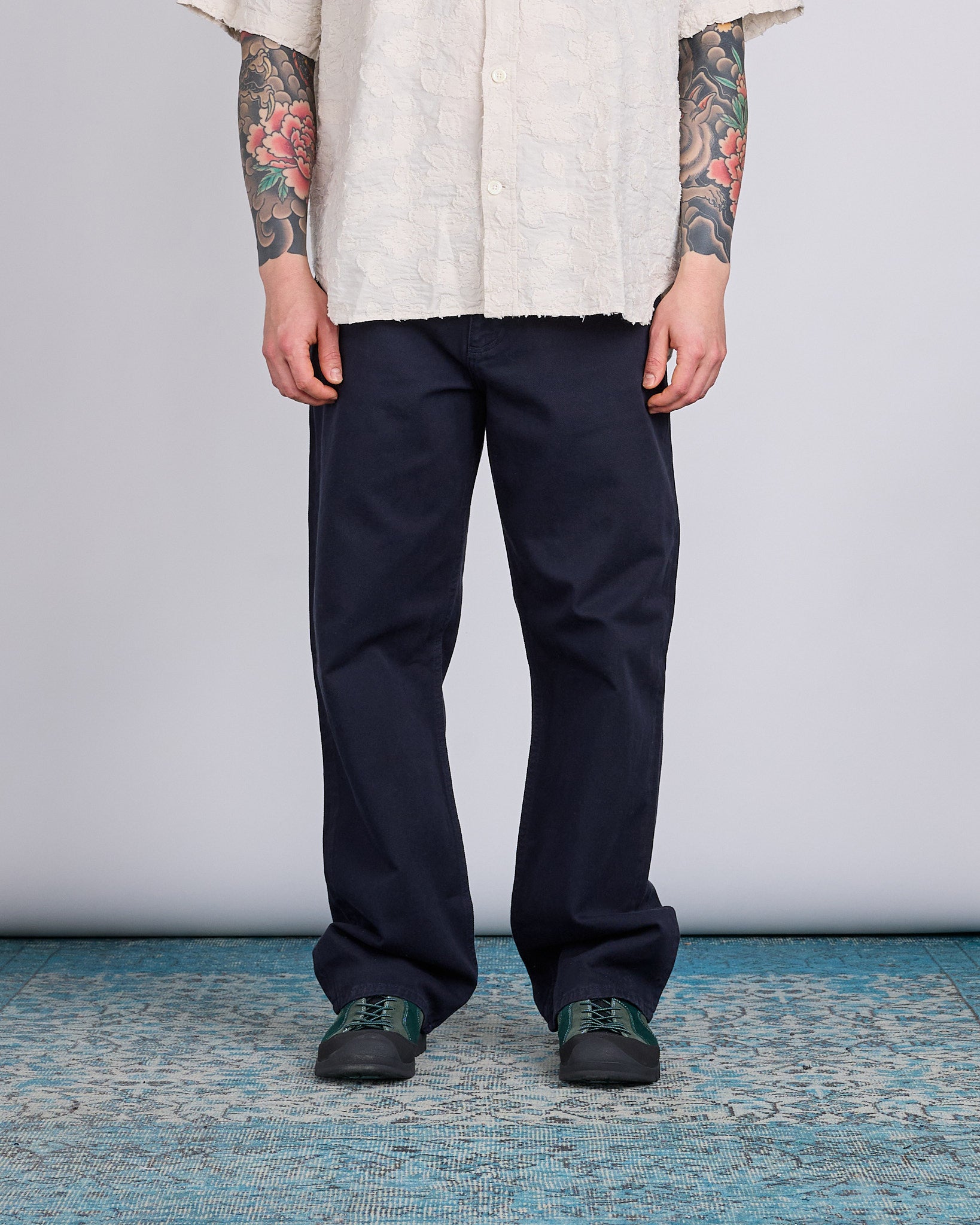 Norse Projects Mogens Relaxed Heavy Twill Pant Dark Navy – LESS 17