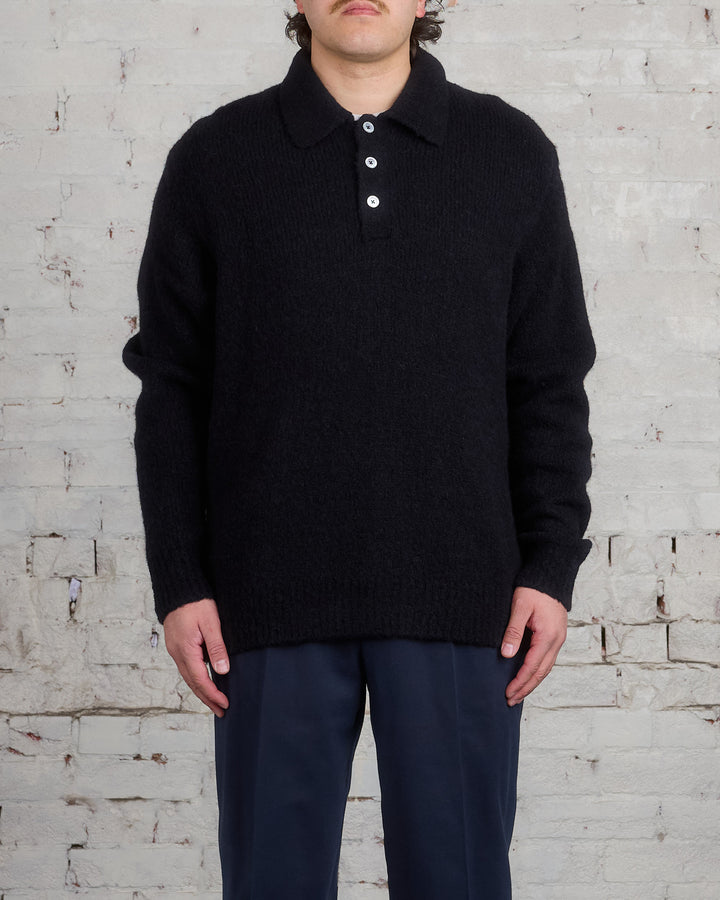 Norse Projects Rasmus Relaxed Brushed Polo Black