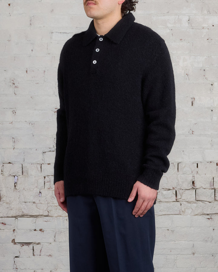 Norse Projects Rasmus Relaxed Brushed Polo Black