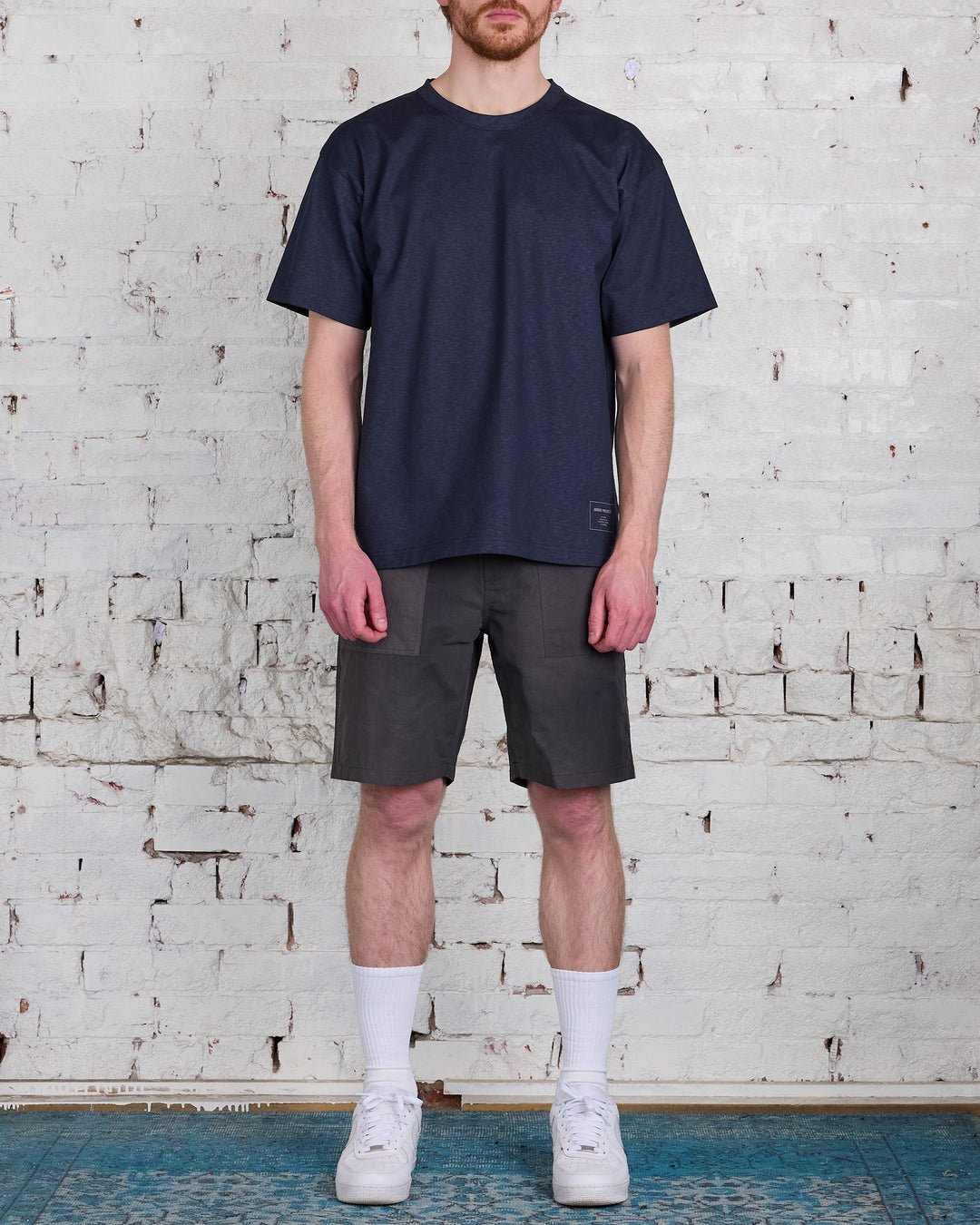 Norse Projects Simon Loose Print T-Shirt Dark Navy