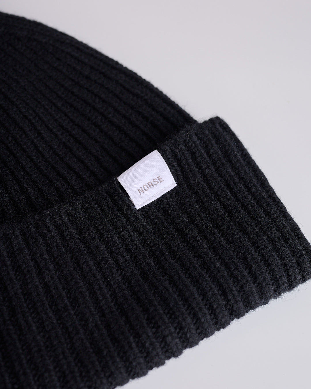 Norse Projects Standard Merino Lambswool Beanie Black
