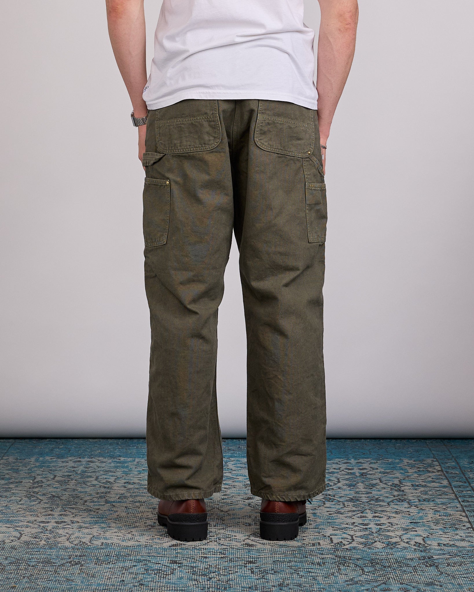 orSlow DAD’S FIT OXFORD PAINTER PANTS OrSlow Dad's Fit Oxford Painter Pant Army Green – LESS 17