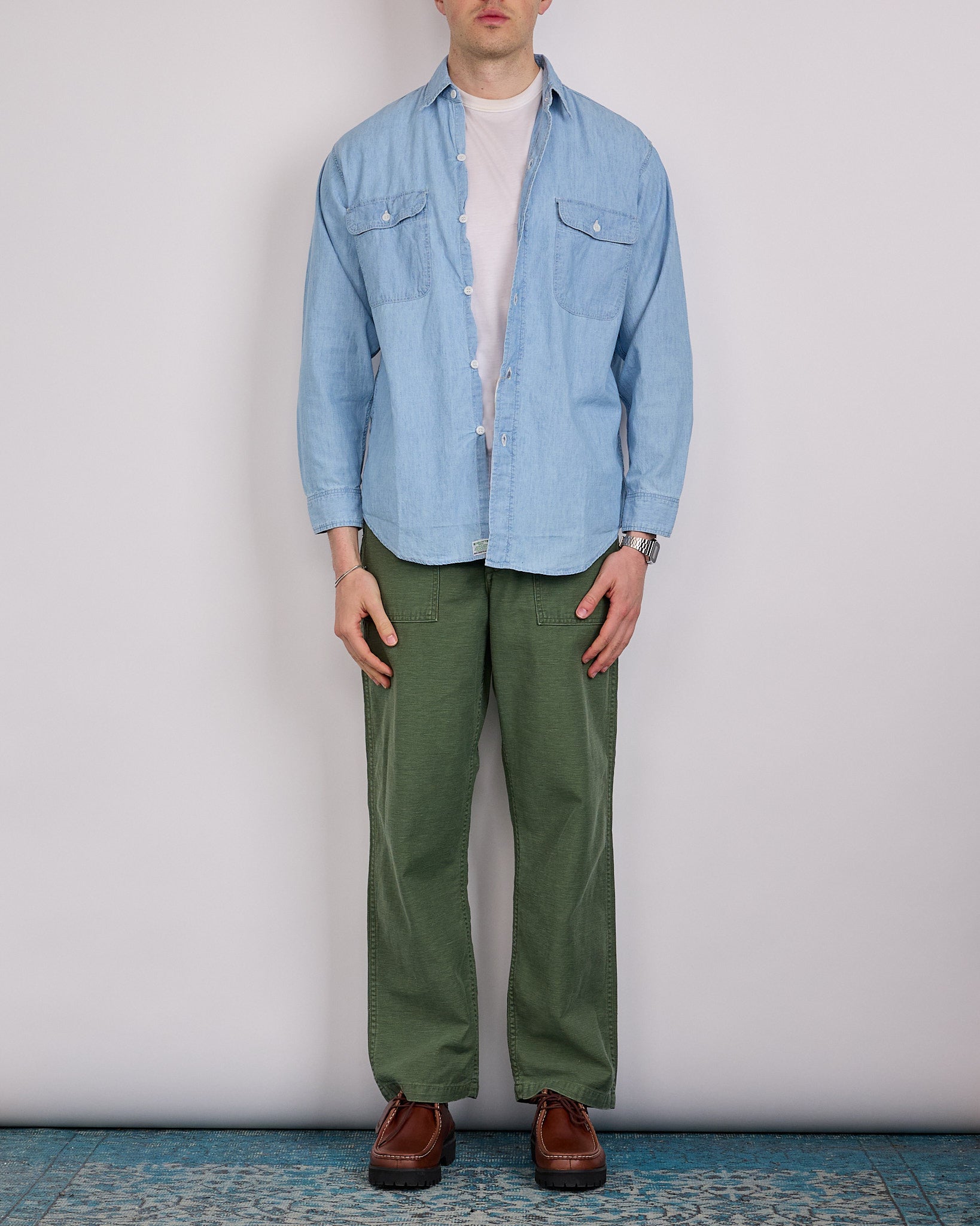 OrSlow U.S. Army Fatigue Regular Fit Pant Green Used Wash – LESS 17