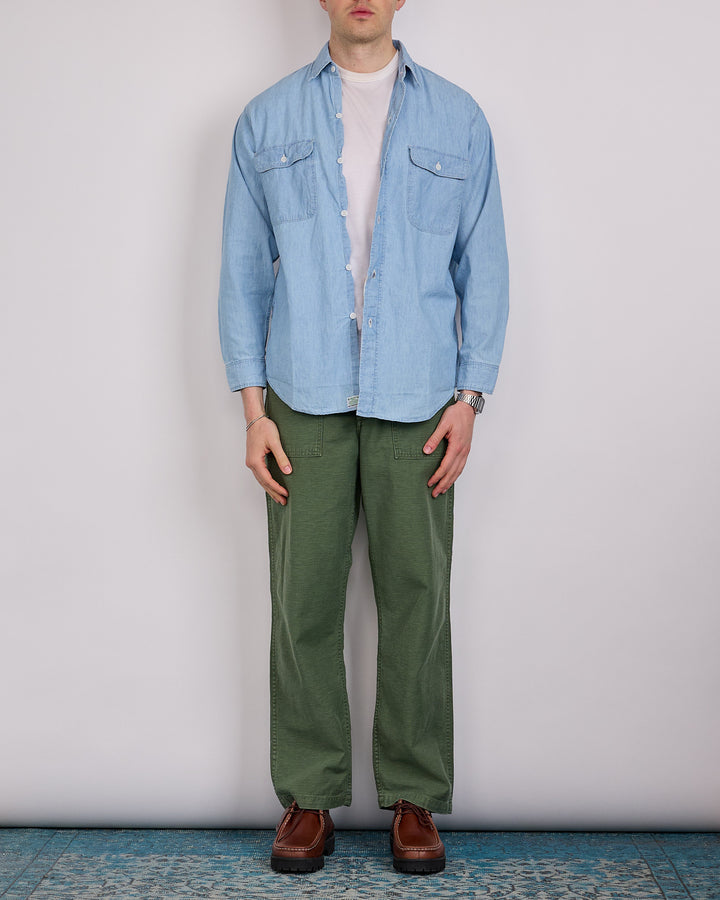 OrSlow U.S. Army Fatigue Regular Fit Pant Green Used Wash