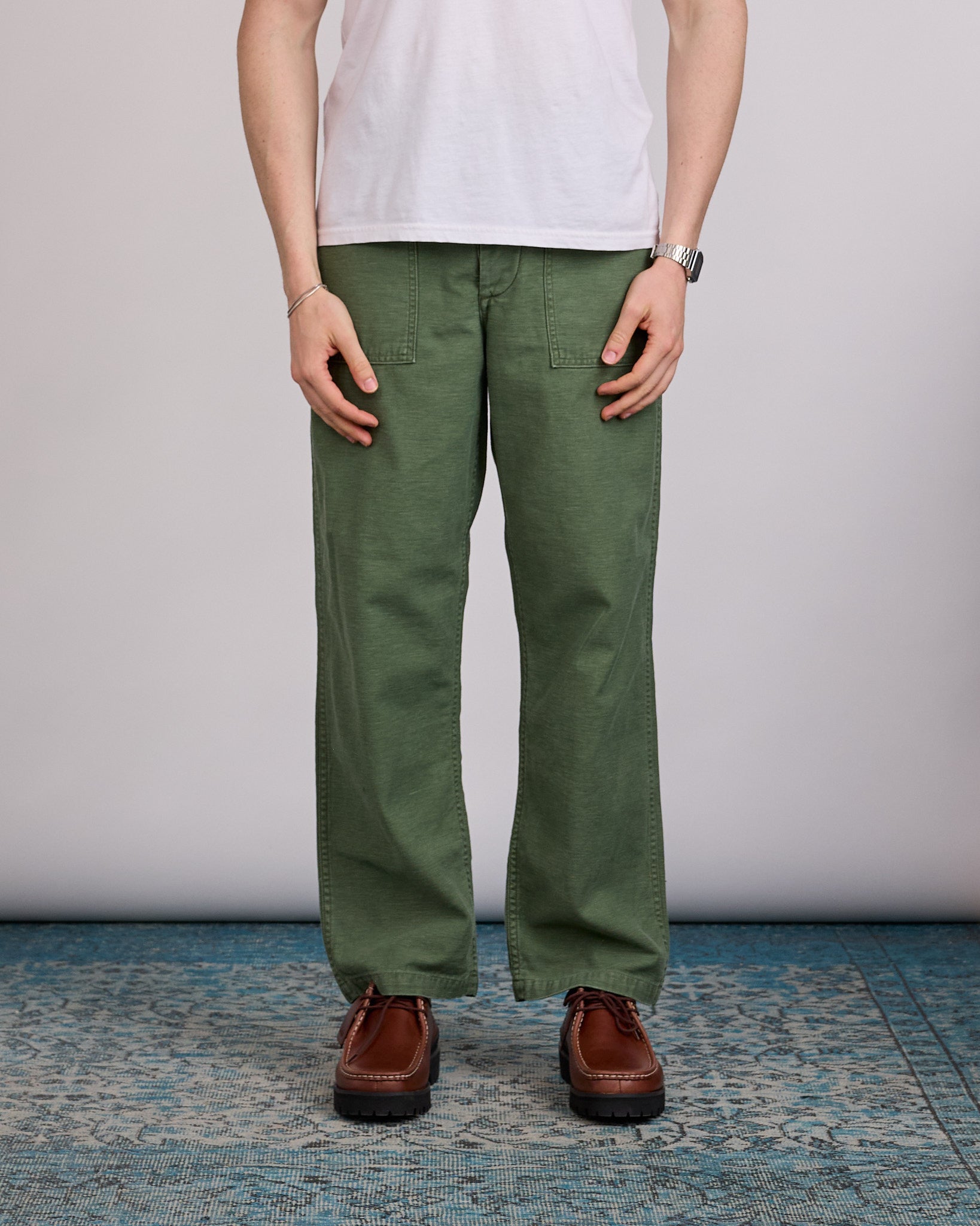 OrSlow U.S. Army Fatigue Regular Fit Pant Green Used Wash – LESS 17