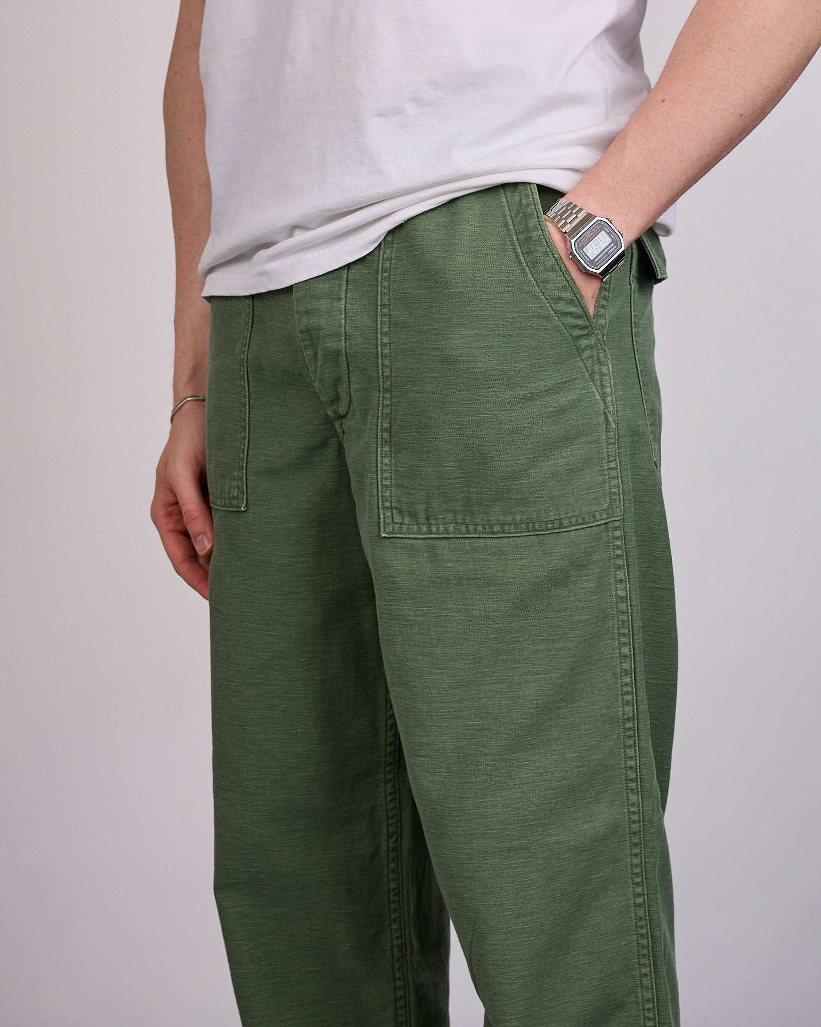 OrSlow U.S. Army Fatigue Regular Fit Pant Green Used Wash – LESS 17