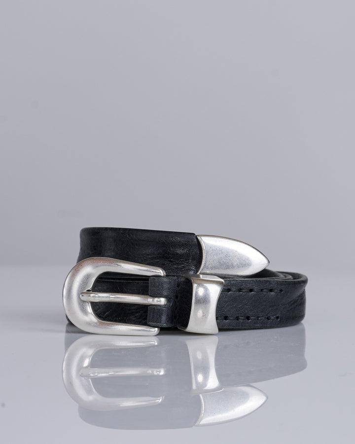 Our Legacy 2cm Belt Black Leather