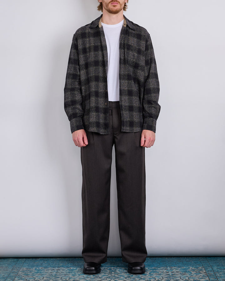Our Legacy Above Button Shirt Oakland Wool Twist Check