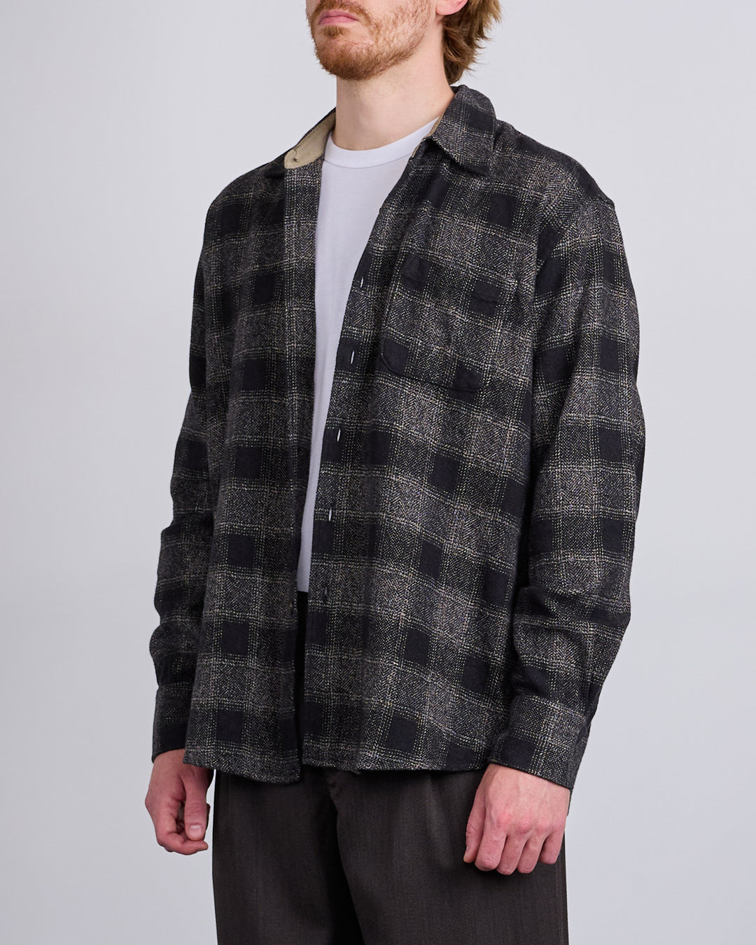 Our Legacy Above Button Shirt Oakland Wool Twist Check