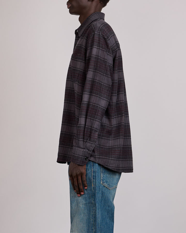 Our Legacy Above Button Shirt Faded Nocturne Check Flannel