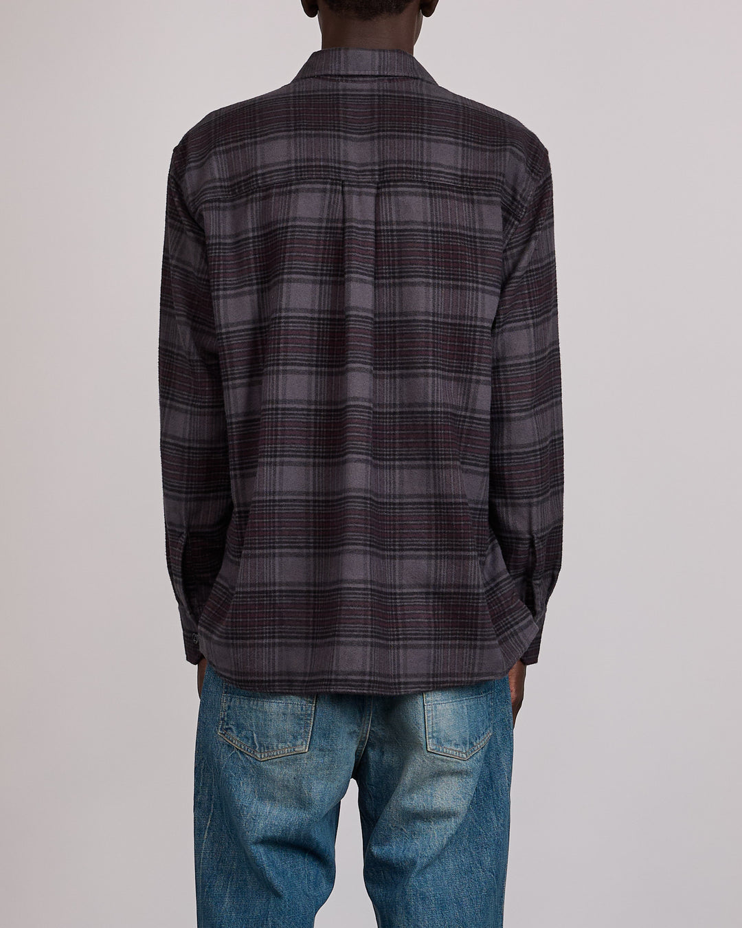 Our Legacy Above Button Shirt Faded Nocturne Check Flannel