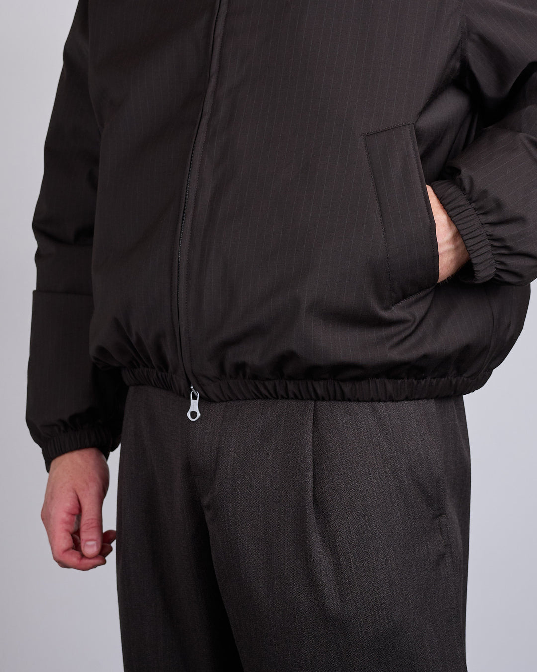 Our Legacy Avenue Puffa Jacket Churchill Stripe Membrane Wool