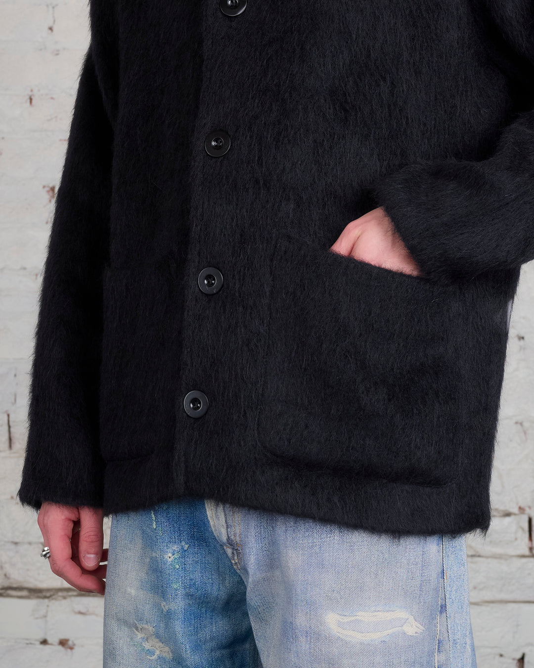 Our Legacy Cardigan Black Mohair
