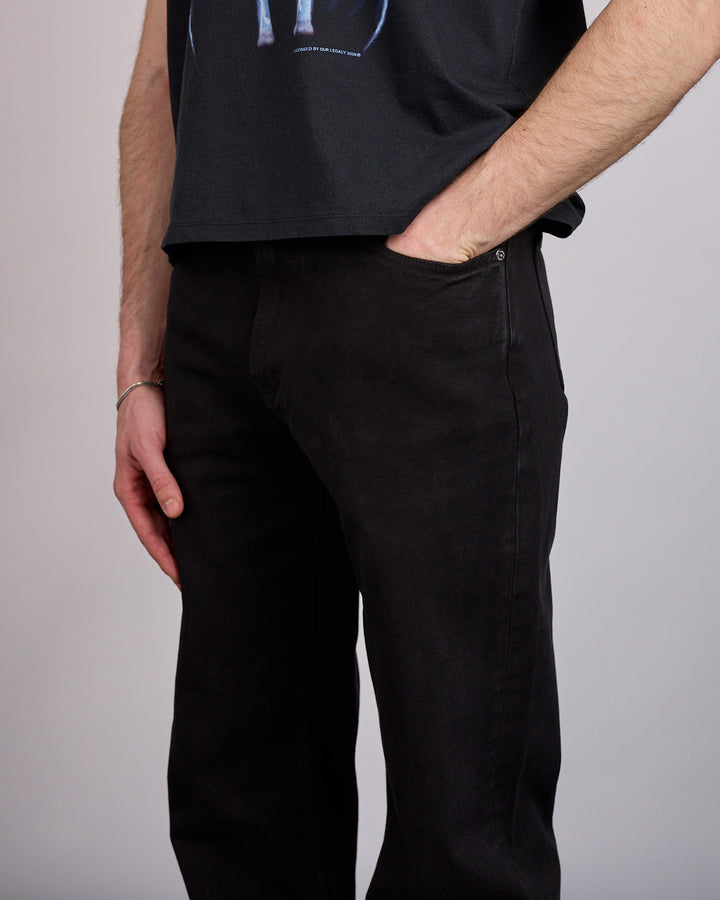Our Legacy Carlson Cut Jean Overdyed Highway Black