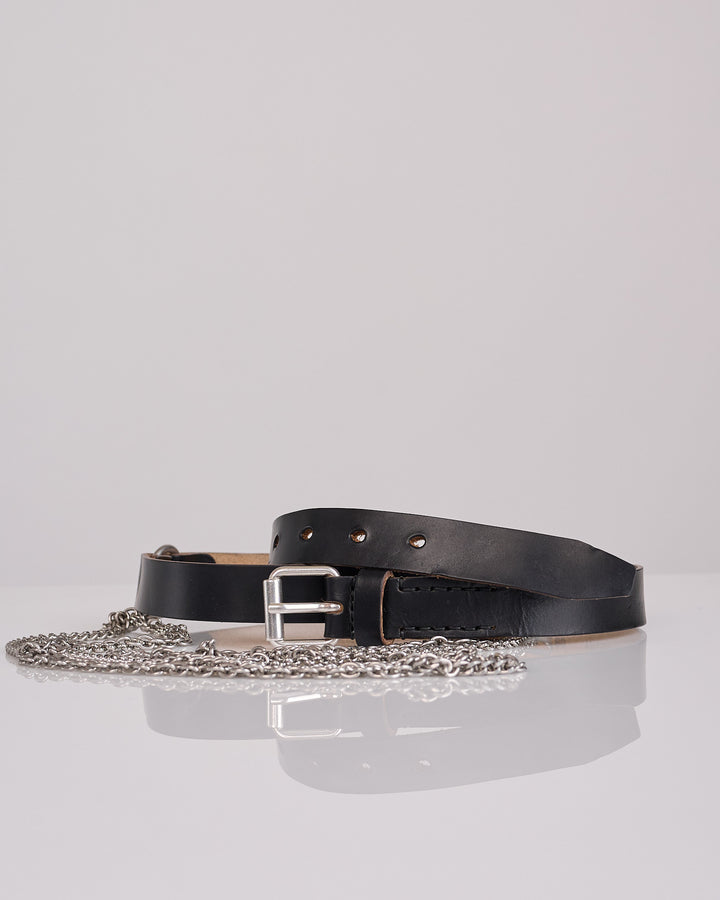 Our Legacy Chain Belt Black Chromexcel Leather