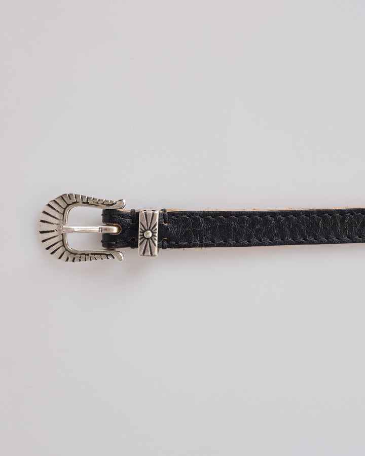 Our Legacy Cowboy Wrap Around Bracelet Deep Black Leather