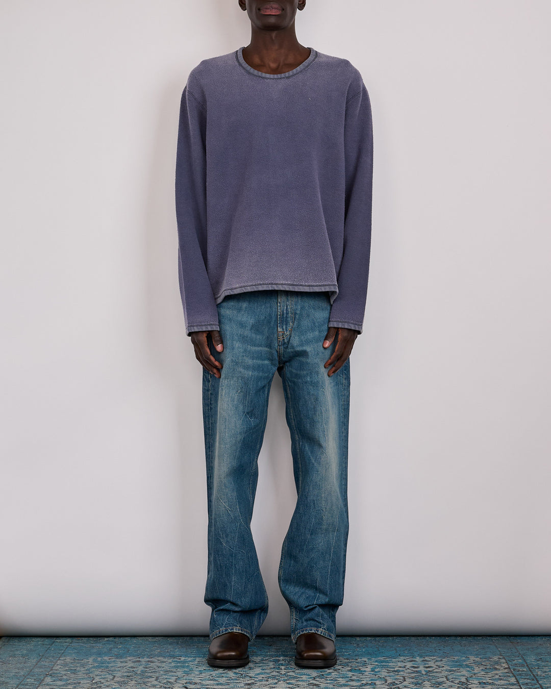 Our Legacy Double Lock U Creweck Grape Alloy Star Fleece