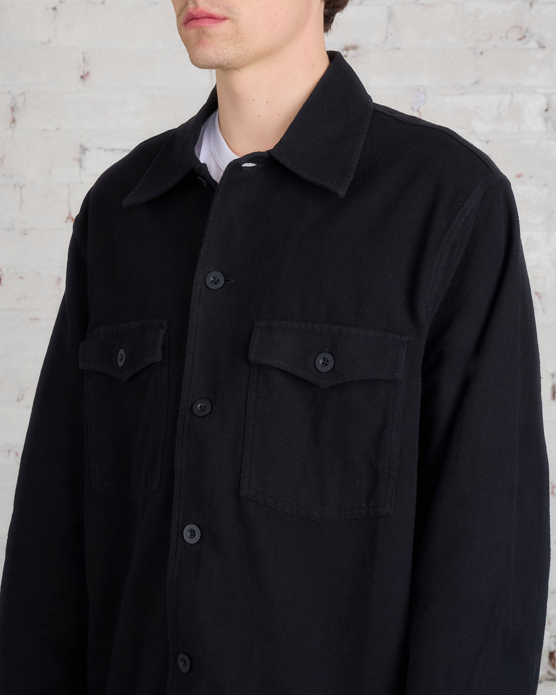 Our Legacy Evening Coach Jacket Black Brushed Cotton – LESS 17