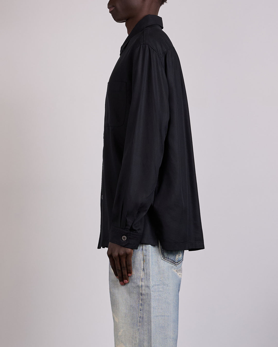 Our Legacy Every Button Shirt Draping Black Lyocell