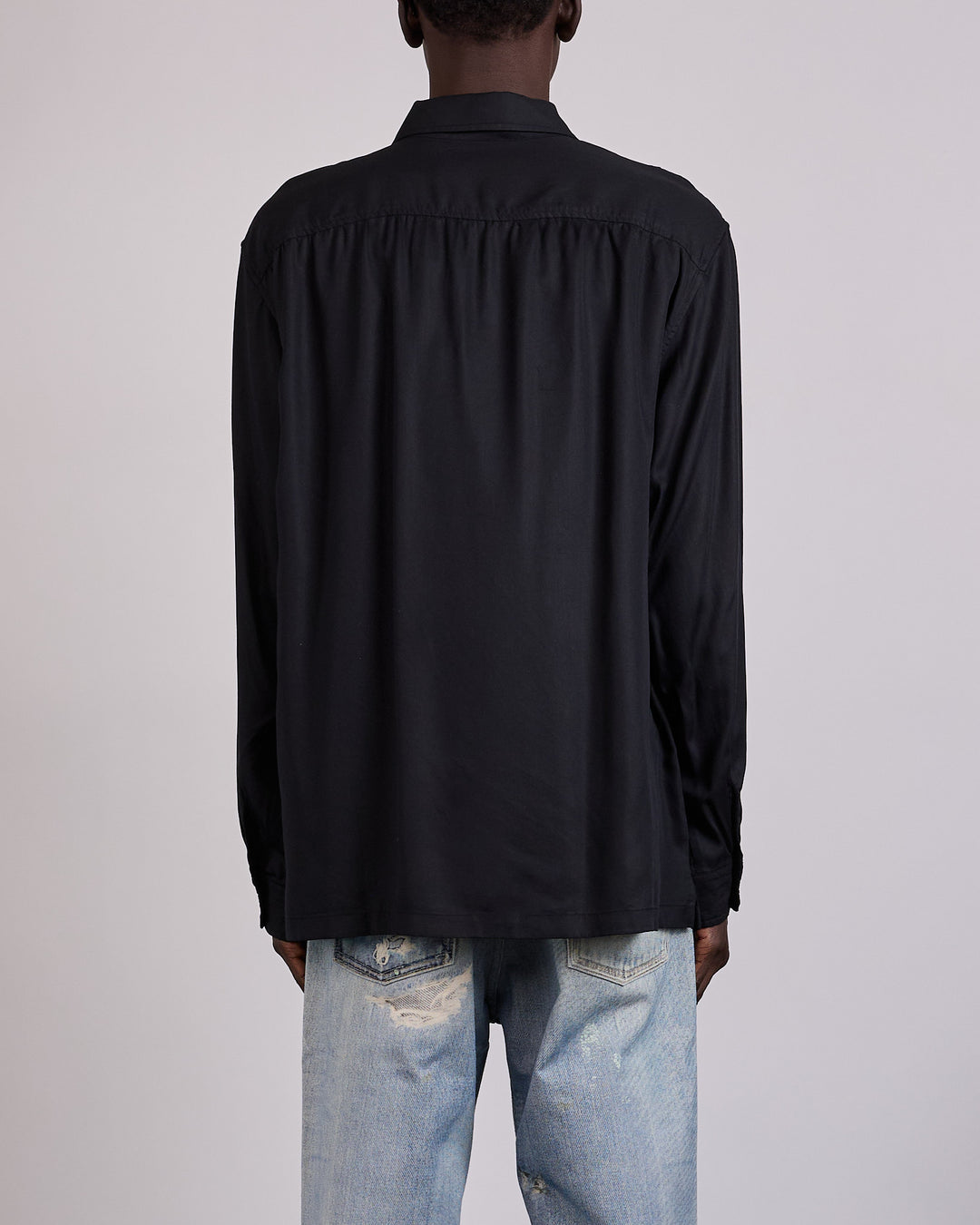 Our Legacy Every Button Shirt Draping Black Lyocell