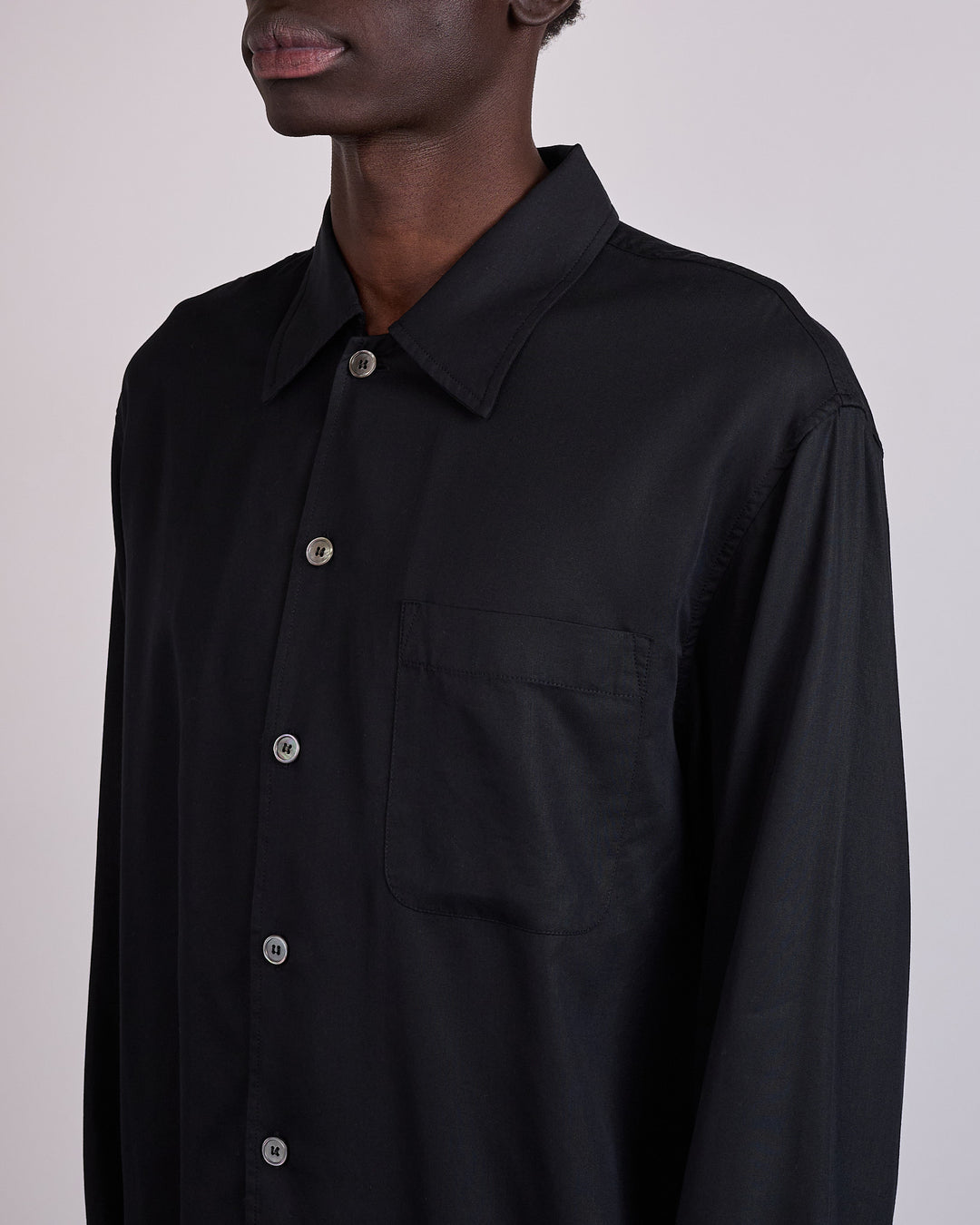 Our Legacy Every Button Shirt Draping Black Lyocell