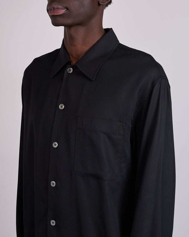 Our Legacy Every Button Shirt Draping Black Lyocell