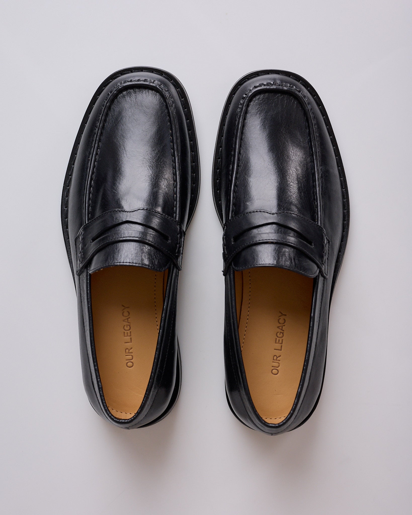 【42】OUR LEGACY LIGHT LOAFER ライトローファー Our Legacy Light Loafer True Dyed Black Leather – LESS 17