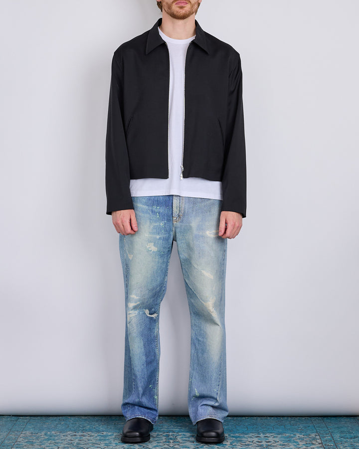 Our Legacy Mini Jacket Black Worsted Wool