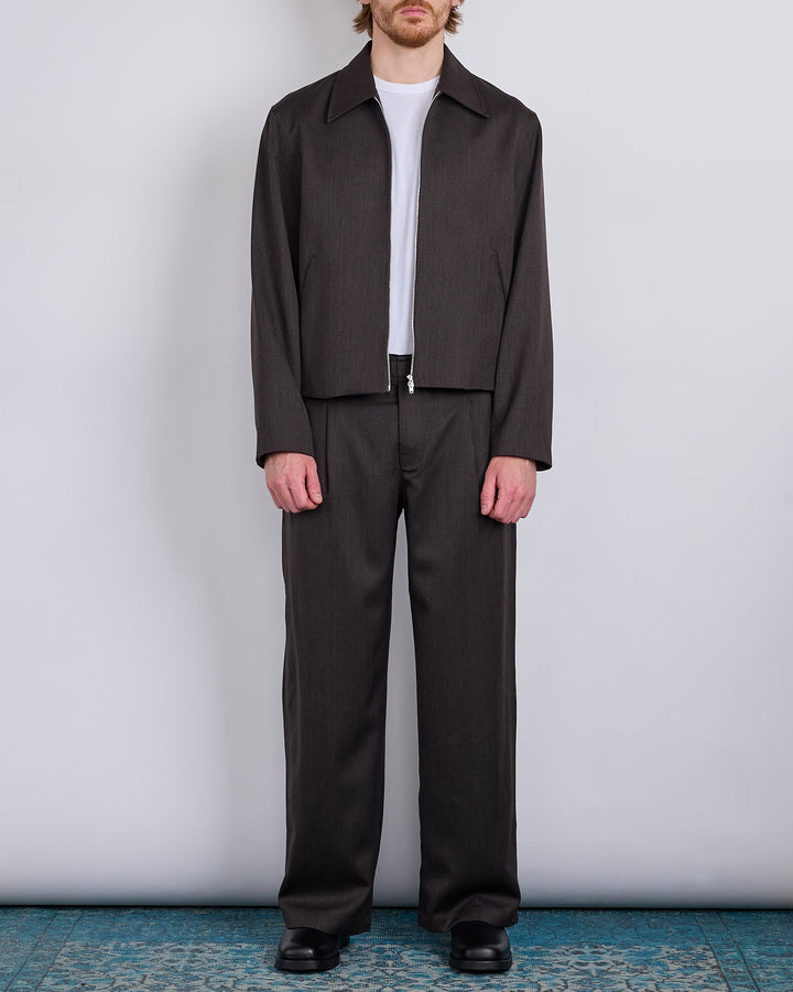 Our Legacy Mini Jacket Havana Brown Chain Wool