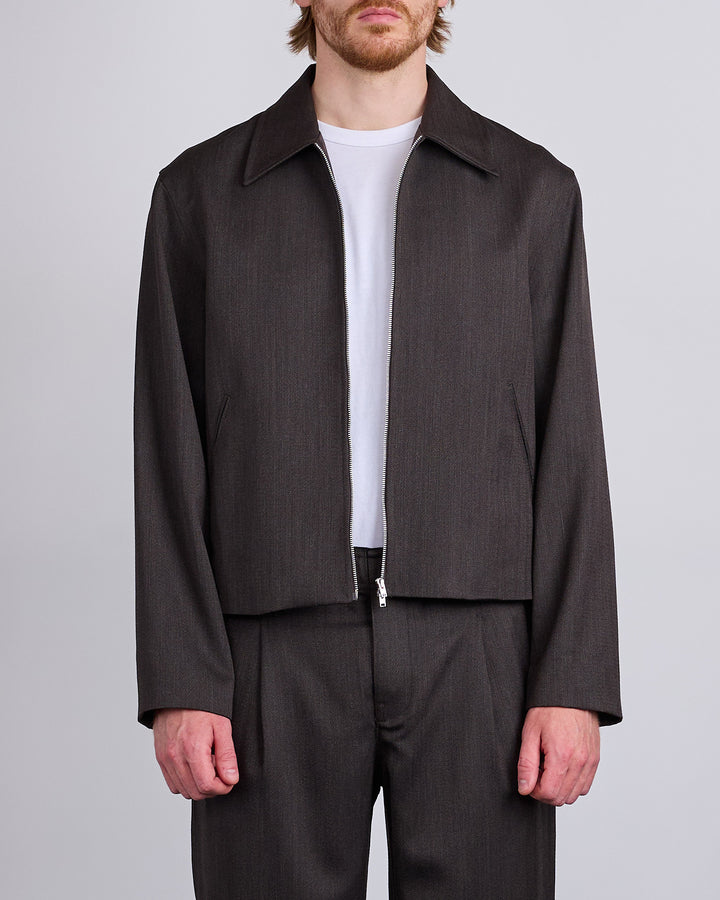 Our Legacy Mini Jacket Havana Brown Chain Wool