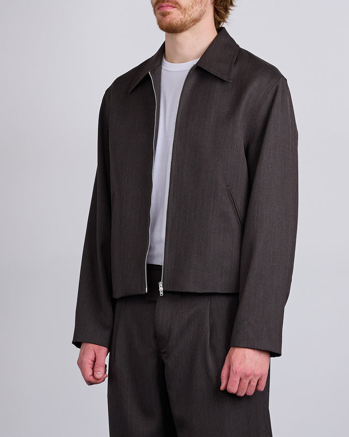 Our Legacy Mini Jacket Havana Brown Chain Wool