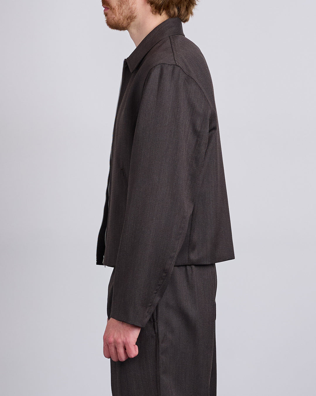 Our Legacy Mini Jacket Havana Brown Chain Wool