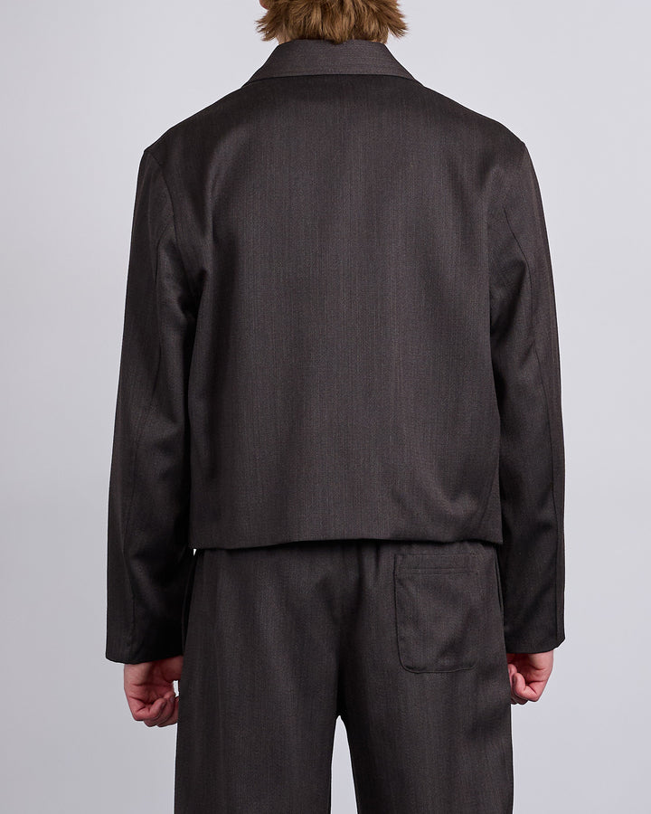 Our Legacy Mini Jacket Havana Brown Chain Wool