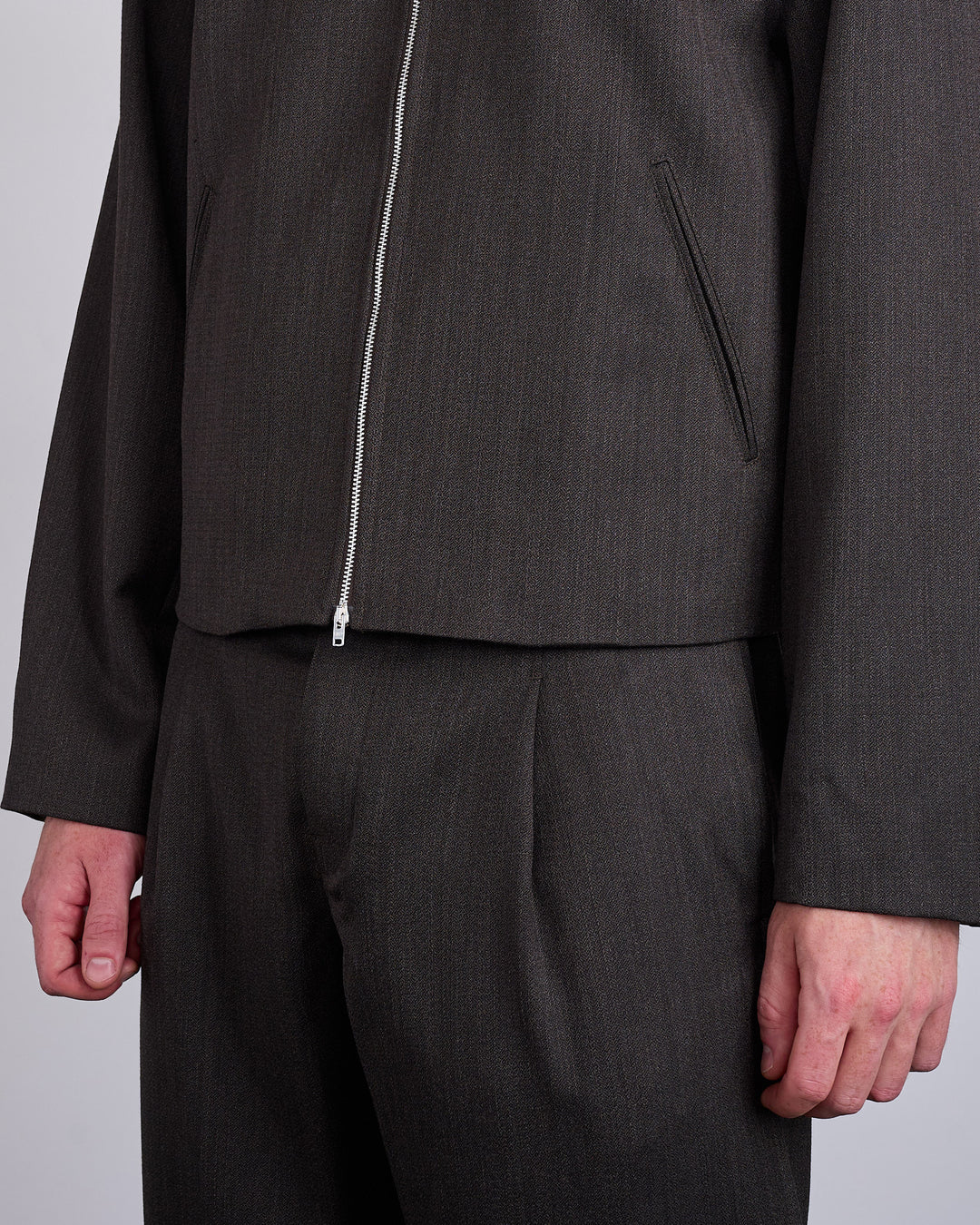 Our Legacy Mini Jacket Havana Brown Chain Wool