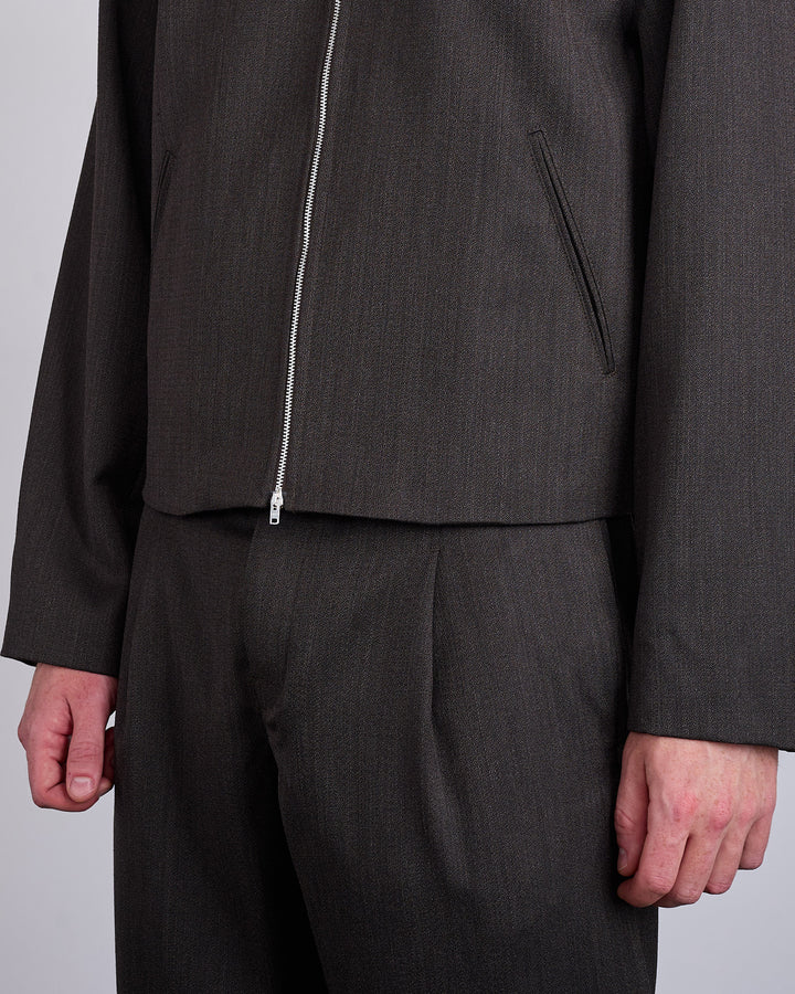 Our Legacy Mini Jacket Havana Brown Chain Wool